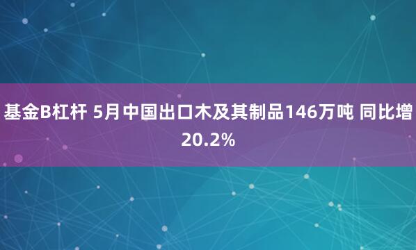 基金B杠杆 5月中国出口木及其制品146万吨 同比增20.2%