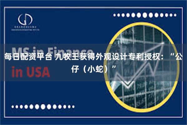每日配资平台 九牧王获得外观设计专利授权：“公仔（小蛇）”