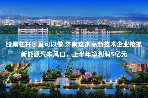 股票杠杆哪里可以做 济南这家高新技术企业抢抓新能源汽车风口，上半年净利润5亿元