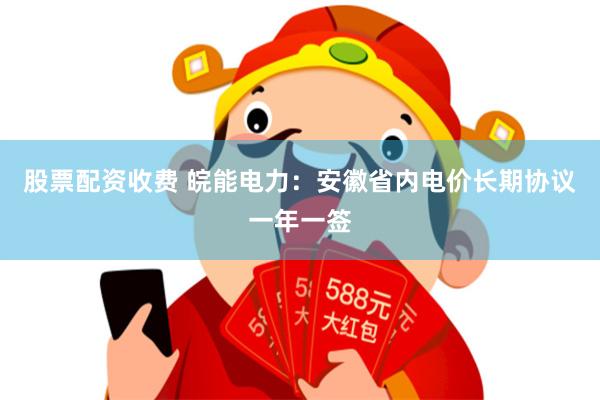 股票配资收费 皖能电力：安徽省内电价长期协议一年一签