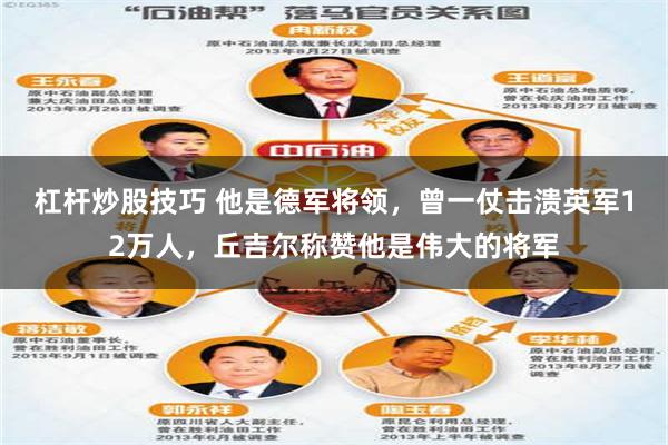 杠杆炒股技巧 他是德军将领，曾一仗击溃英军12万人，丘吉尔称赞他是伟大的将军